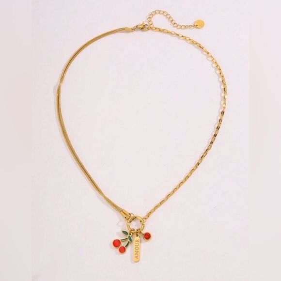 Cherry necklace N1347 - Picture 1 of 5